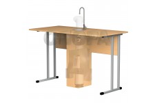 Парта-стол 2-местная для кабинета химии с сантехникой 1200*500 мм