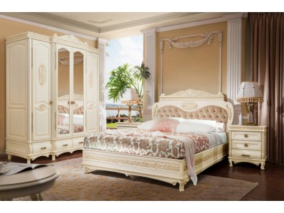 Спальня Флоренция 4-дв. ваниль с патиной орех