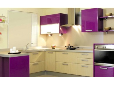 Кухня МДФ фиолетовая