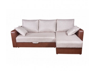 Диван Гамбург угловой рогожка бежевая