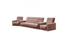 Комплект Лондон-2 рогожка коричневая (диван + 2 кресла)