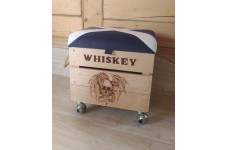 Деревянный ящик-пуф  Whiskey