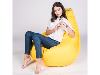 Кресло-груша желтое