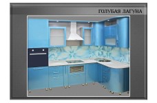 Кухня угловая Голубая лагуна