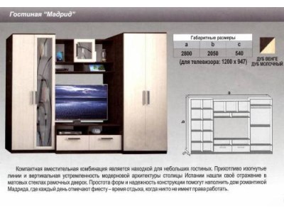 Гостиная стенка Мадрид