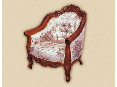 Кресло из красного дерева французкое рококо