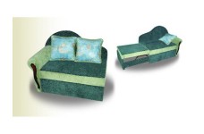 Диван детский с подушками зеленый