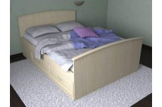 Кровать двуспальная Мдф