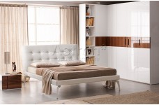 Белый спальный гарнитур с распашным шкафом I012