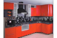 Кухня угловая Красная