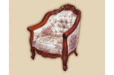 Кресло из красного дерева французкое рококо